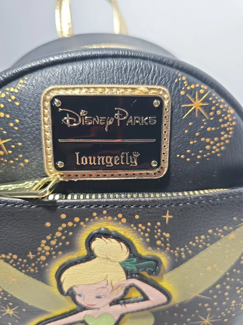 Loungefly Disney Tinker Bell Black Mini Backpack Lights Up